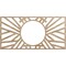 Ekena Millwork Hoover Wood Fretwork Pierced Ceiling Medallion, Red Oak, 16"W x 8"H x 5 7/8"ID x 1/4"T CMWP16X08X0250HORO - alternate 1